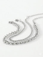 Stainless Steel Cuban Anklet Set with stainless steel details | JL7425-02 | image 3