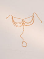 Faux Pearl Toe Anklet with zinc alloy details | JL7392-01 | image 3
