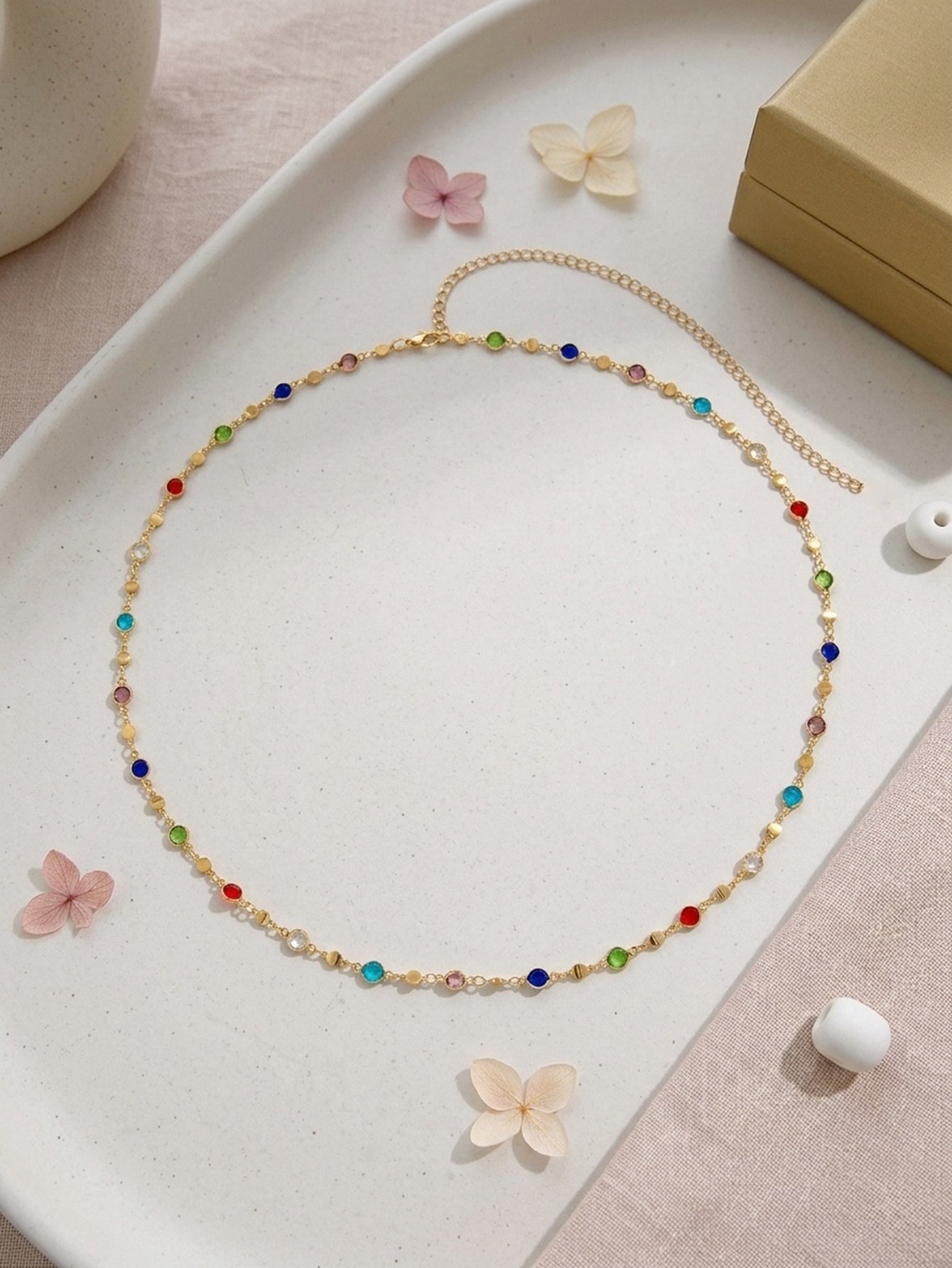Multicolor Crystal Waist Chain with iron details | BCN0830-01 | image 3