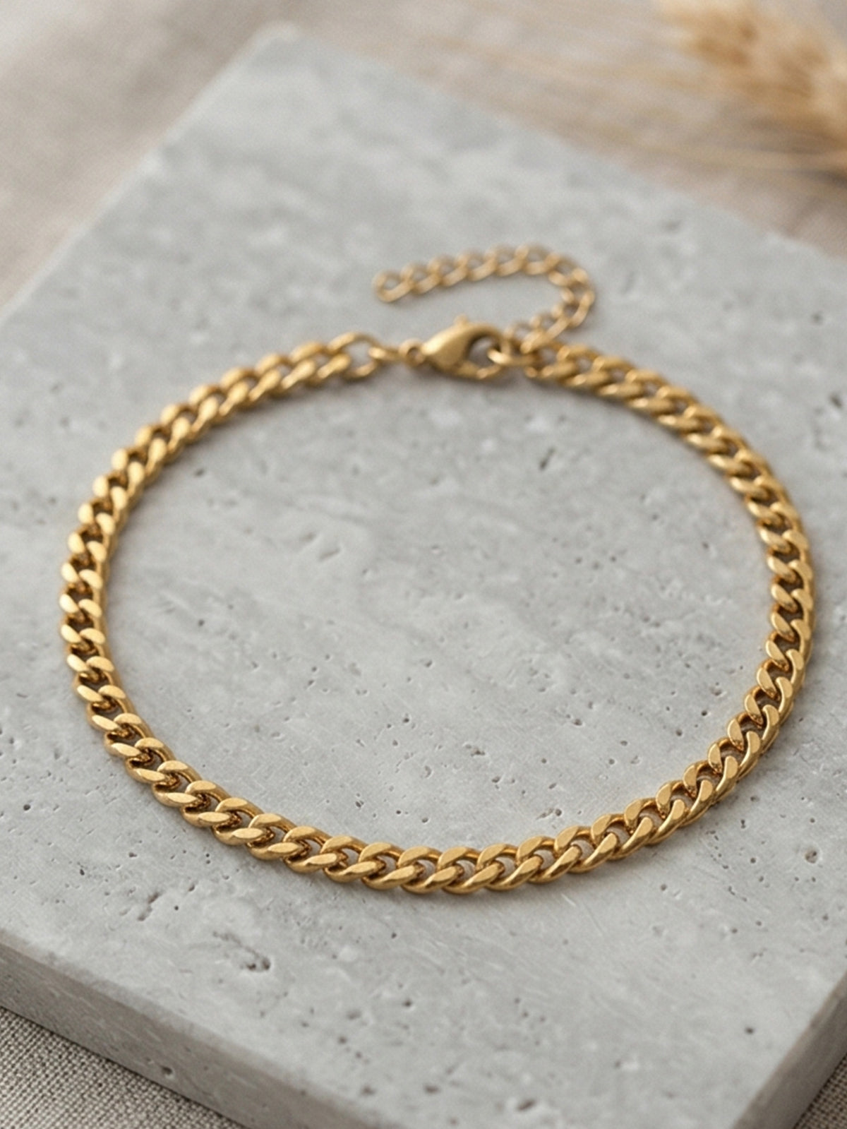 Chunky Cuban Chain Anklet with stainless steel details | JL7422-01 | image 3