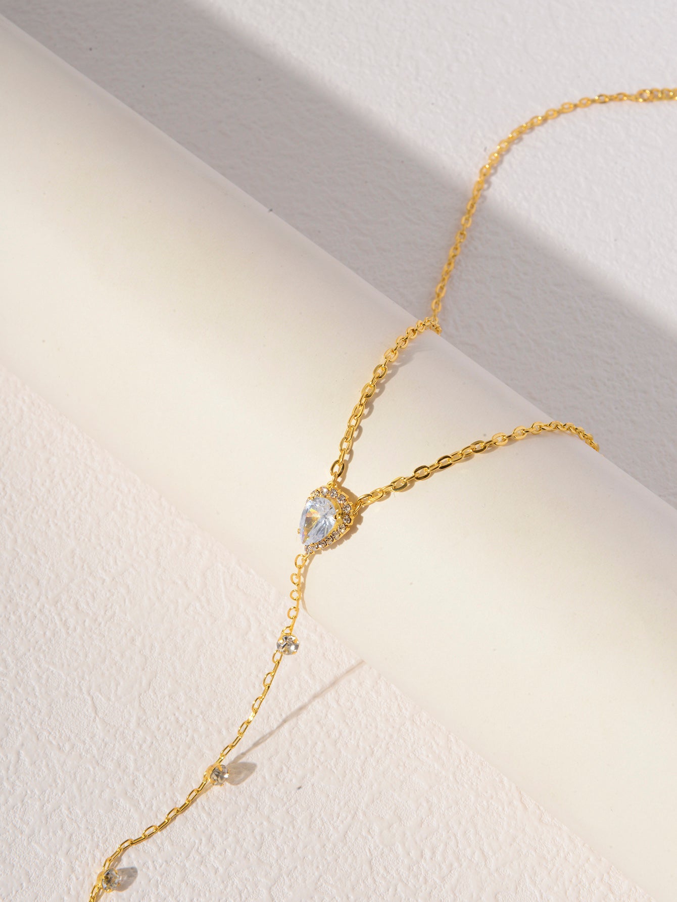 Gold-Tone Crystal Body Chain with zinc-alloy details | BCN0397-01 | image 3