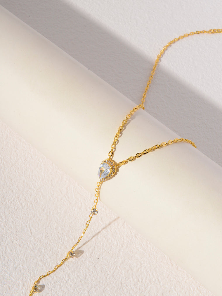 Gold-Tone Crystal Body Chain with zinc-alloy details | BCN0397-01 | image 3
