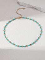 Teal Heart Beaded Necklace with zinc-alloy and plastic details | NA600-02 | image 3