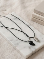 Magnetic Heart Couple Necklace Set with magnetic closures | NA445-02 | image 3