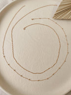 Gold-Tone Double-Layer Bead Waist Chain with iron details | BCN0836-01 | image 3