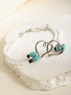 Heart Beaded Double-Layer Anklet with zinc alloy details | JL7385-01 | image 3