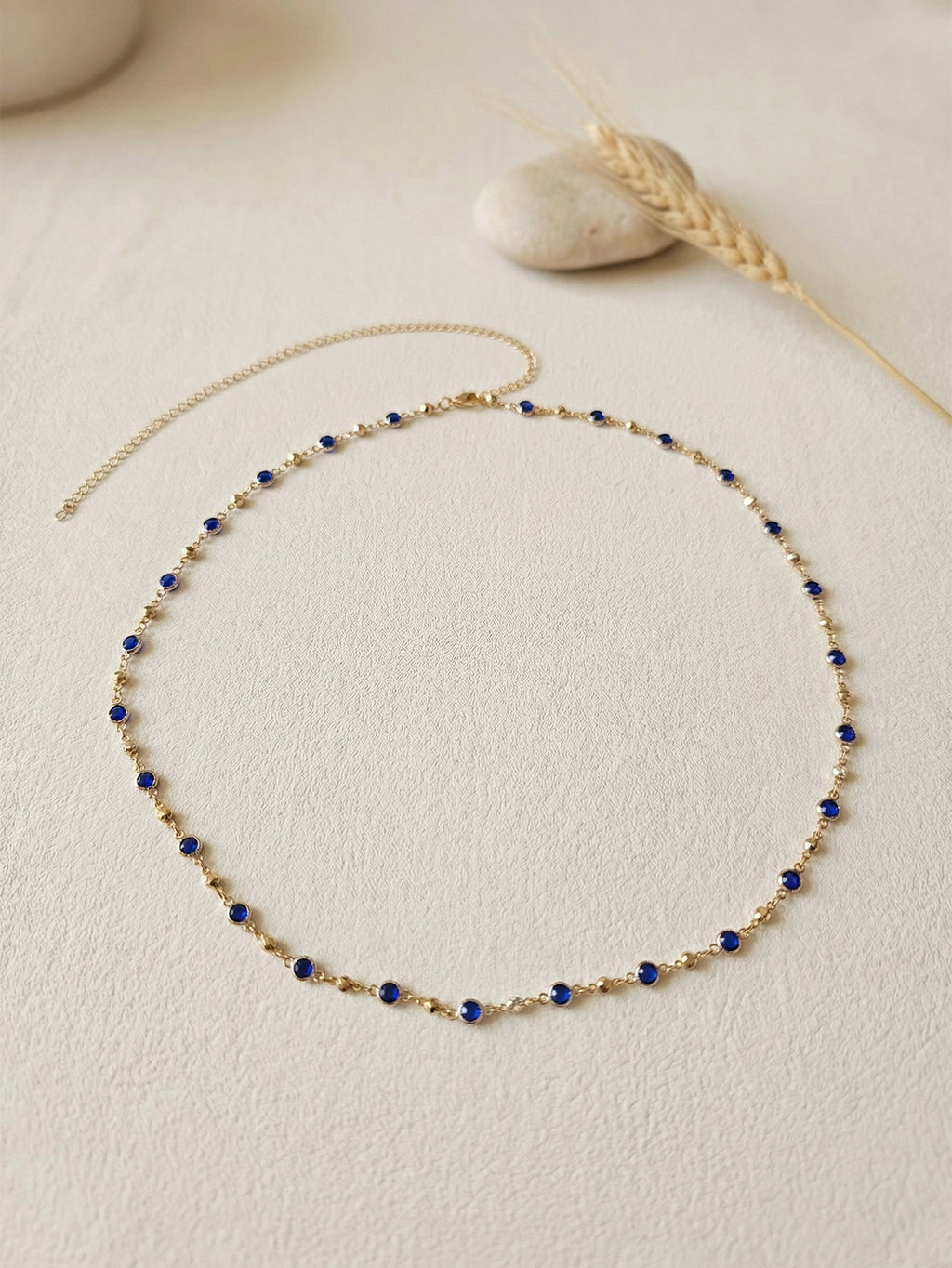 Blue Crystal Waist Chain with iron details | BCN0830-02 | image 3