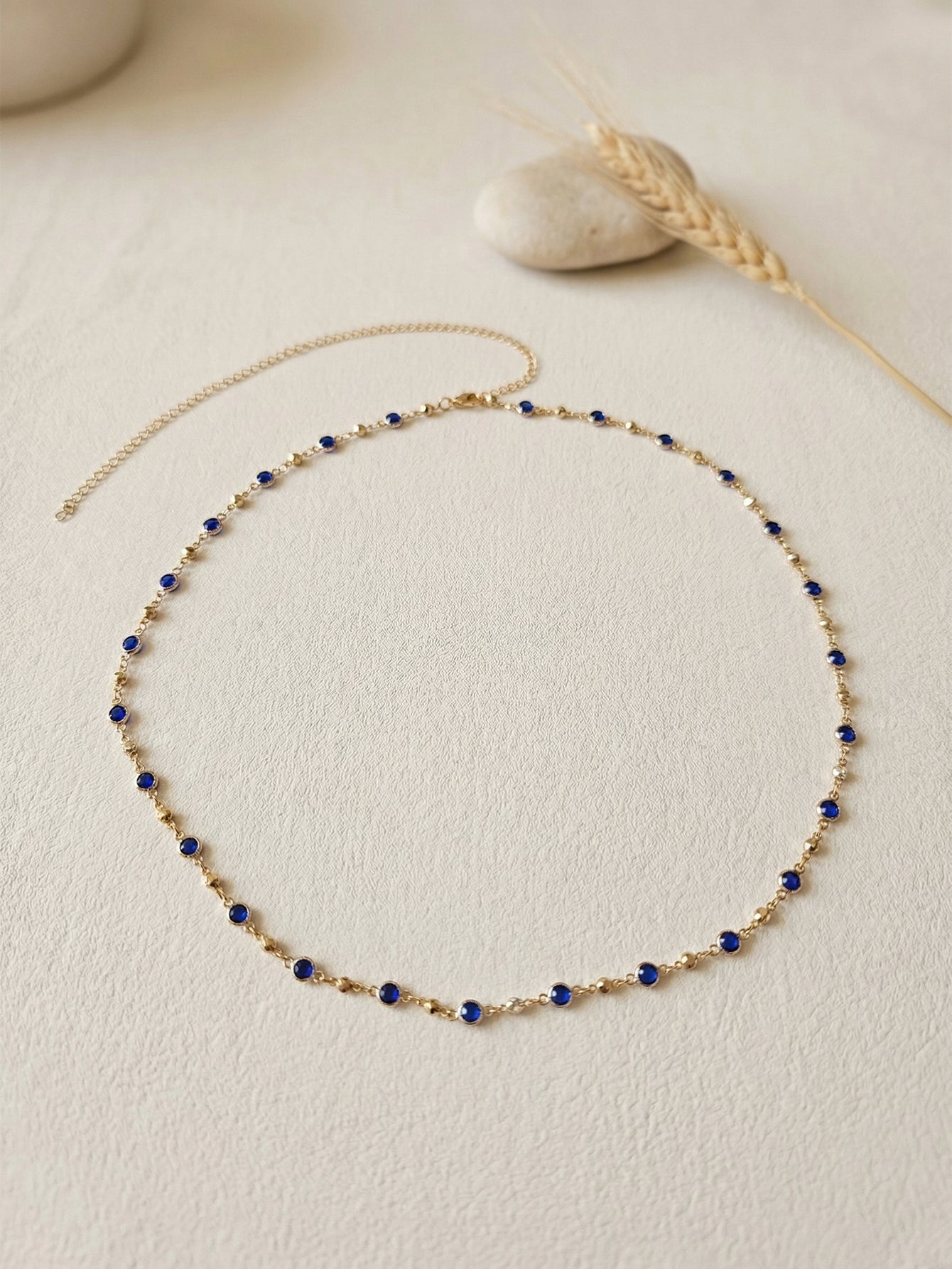 Blue Crystal Waist Chain with iron details | BCN0830-02 | image 3