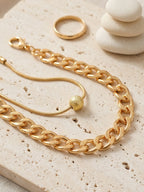 Vintage Bead Chain Anklet Set with zinc alloy details | JL7426-01 | image 3