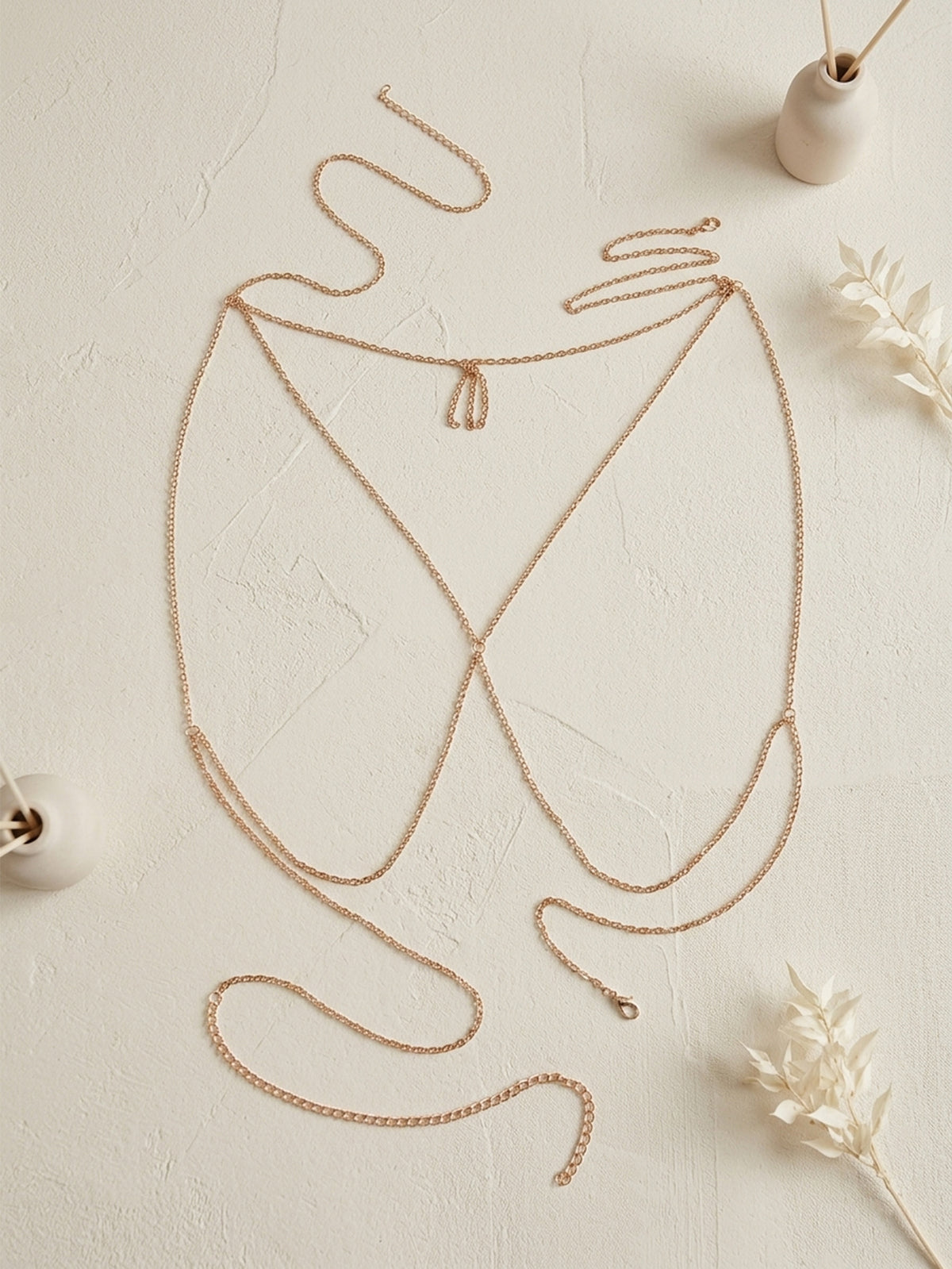 Gold-Tone Costume Body Chain with zinc-alloy details | BCN0205-01 | image 3