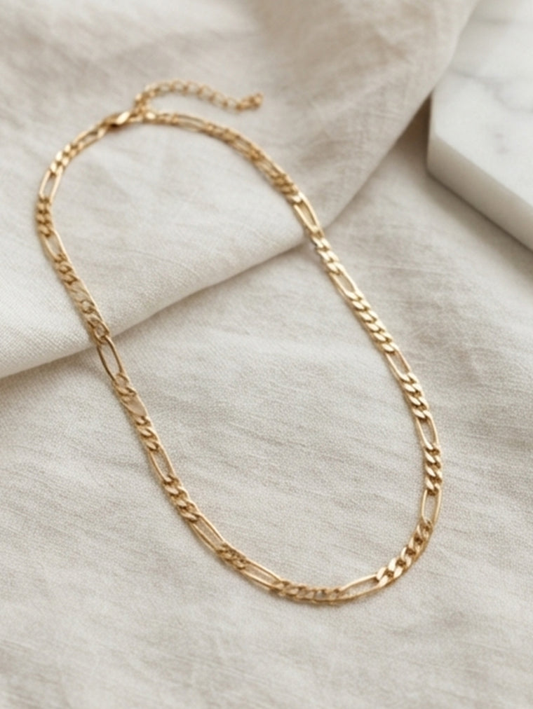 Gold-Tone Layered Chain Necklace with zinc-alloy hardware | NA465-01 | image 3