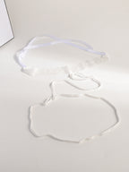 White Lace Garter Body Chain with polyester straps | BCN0759-01 | image 3