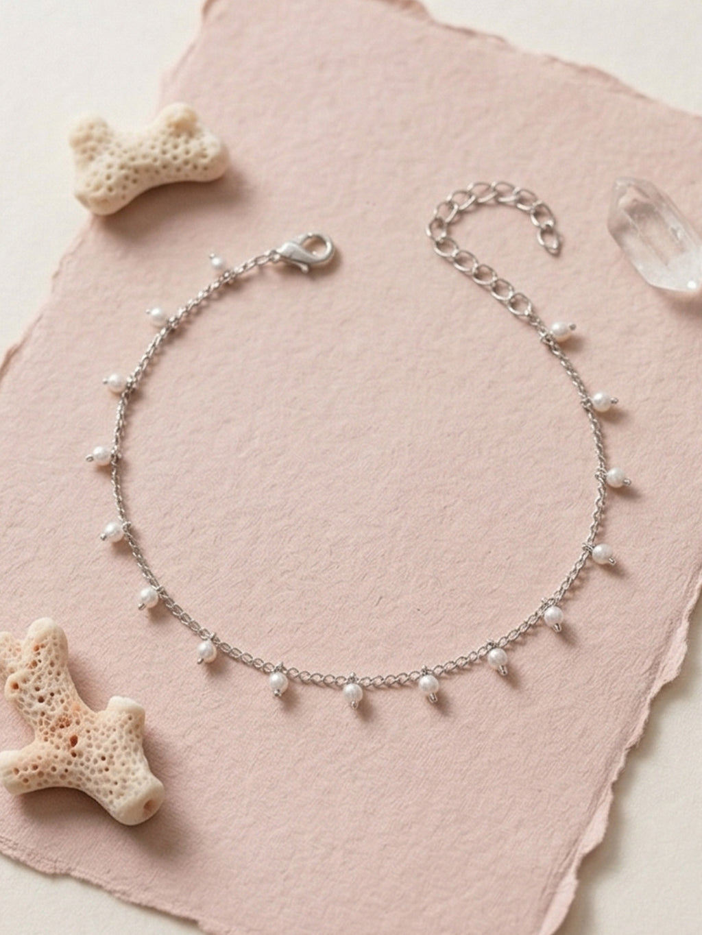 Beaded Charm Anklet with plastic and zinc alloy details | JL7427-03 | image 3