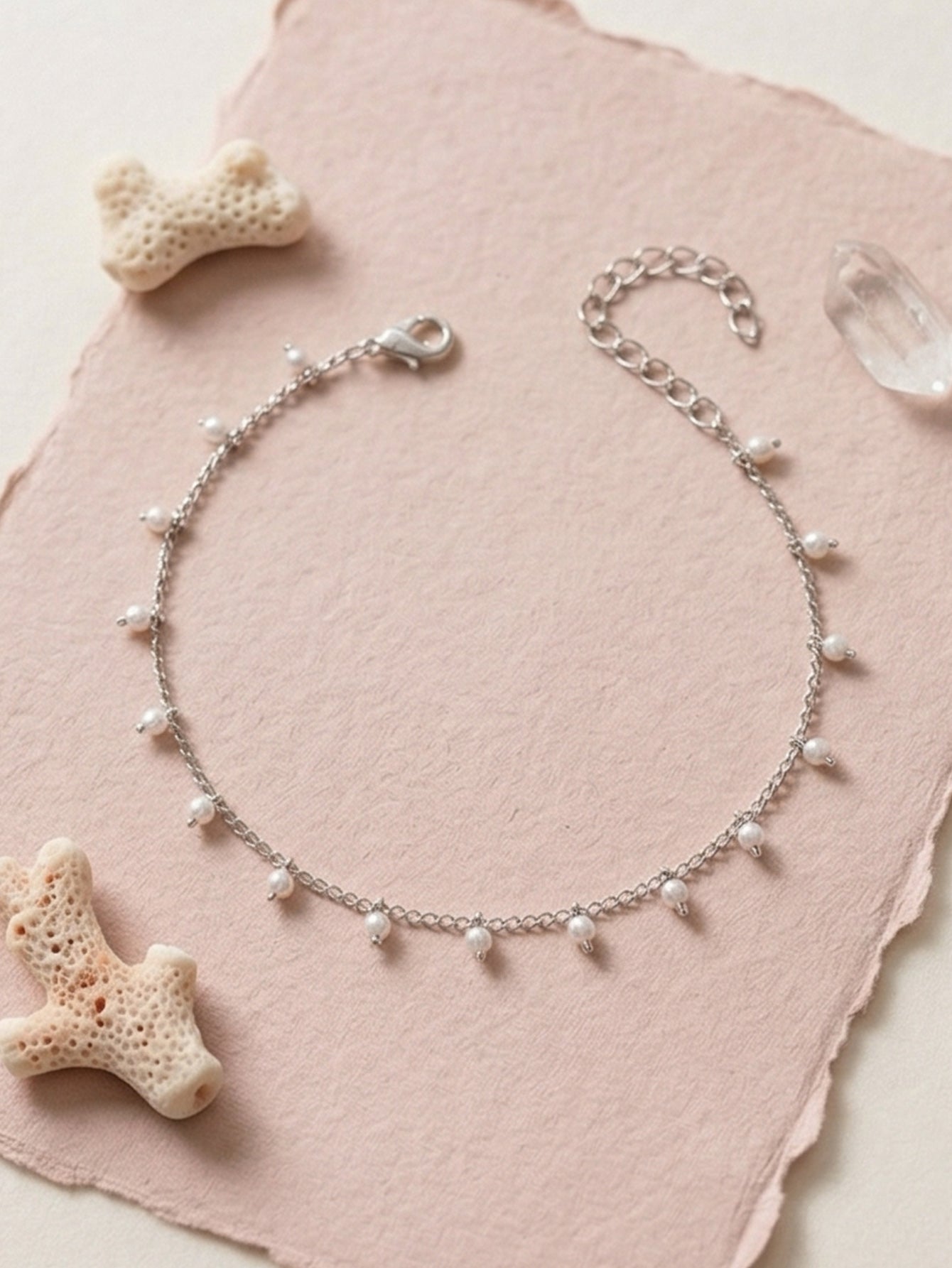 Beaded Charm Anklet with plastic and zinc alloy details | JL7427-03 | image 3