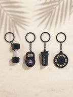 Four-piece black mini fitness keychain set | KCA085-02 | image 3