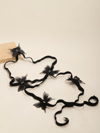 Five Black Butterfly Wrap Anklet with elastic band details | JL7407-01 | image 3