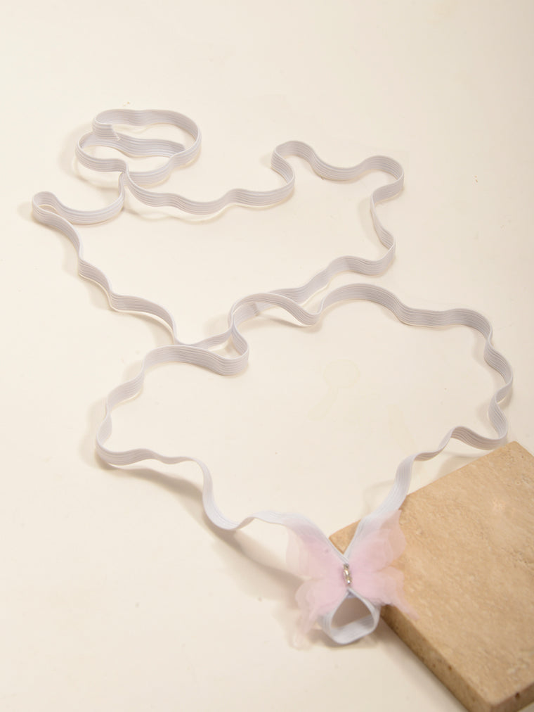 Pink Butterfly Wrap Anklet with elastic band details | JL7410-01 | image 3
