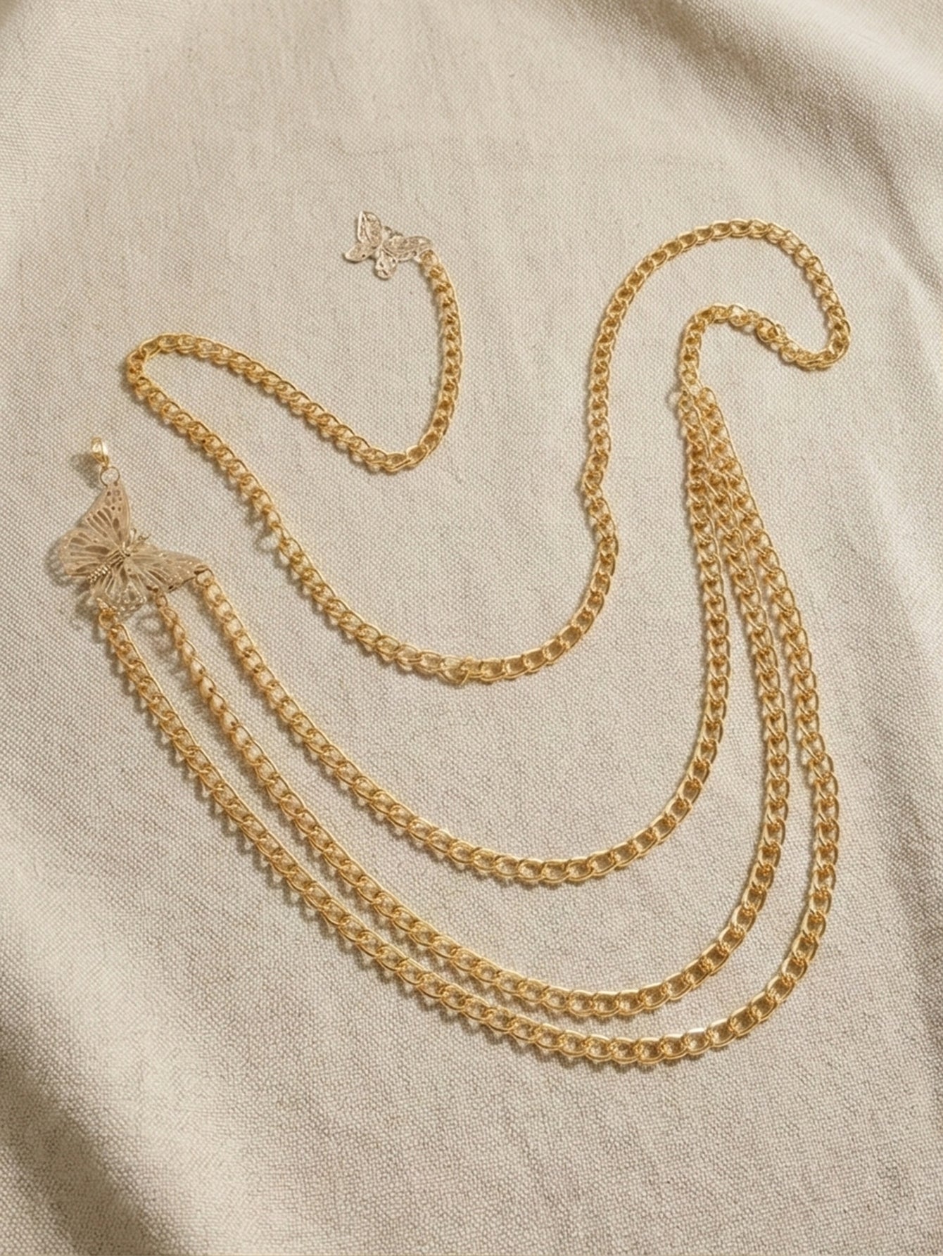 Gold-Tone Chunky Butterfly Waist Chain with zinc-alloy details | BCN0241-01 | image 3