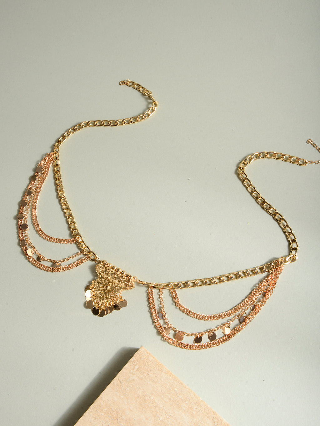 Gold-Tone Bohemian Waist Chain with zinc-alloy details | BCN0237-01 | image 3