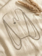 Silver-Tone Chunky Tassel Waist Chain with zinc-alloy details | BCN0239-02 | image 3
