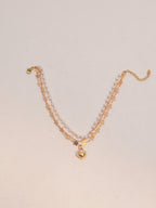 Faux Pearl Star Heart Anklet with zinc alloy details | JL7394-01 | image 3