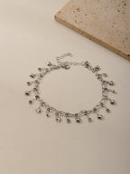 Silver-Tone Heart Layered Anklet with zinc alloy details | JL7389-01 | image 3