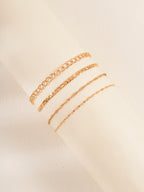 Gold-Tone Link Anklet Set with zinc alloy details | JL7369-01 | image 3