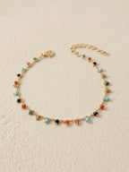 Beaded Charm Anklet with plastic and zinc alloy details | JL7427-02 | image 3