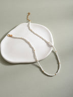 White Glass Beaded Necklace with glass beads | NA576-03 | image 4