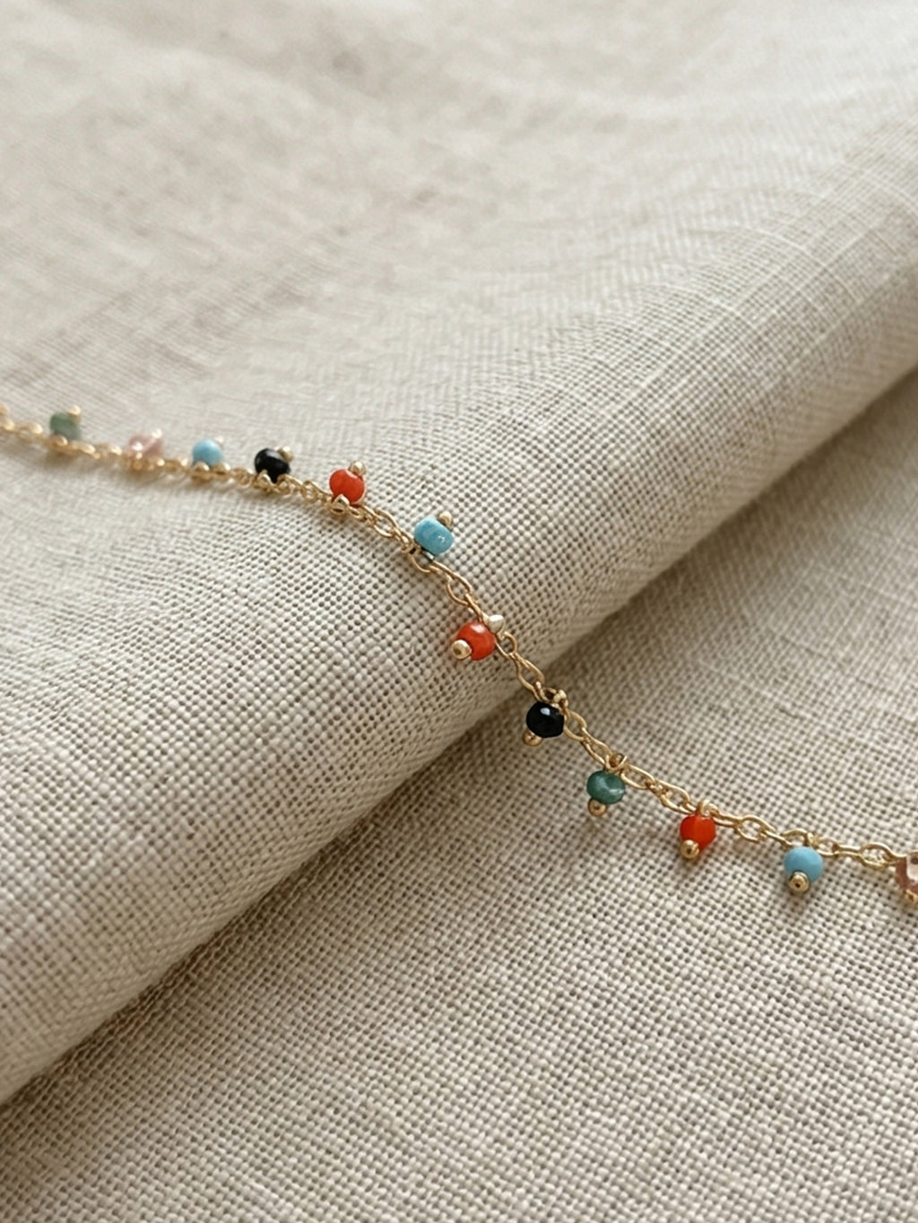 Beaded Charm Anklet with plastic and zinc alloy details | JL7427-02 | image 4
