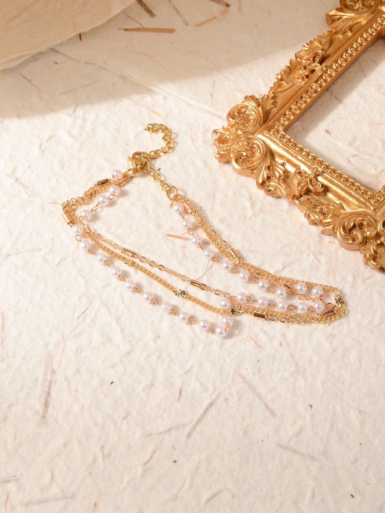 Triple-Layer Chain Anklet with zinc alloy details | JL7381-01 | image 4