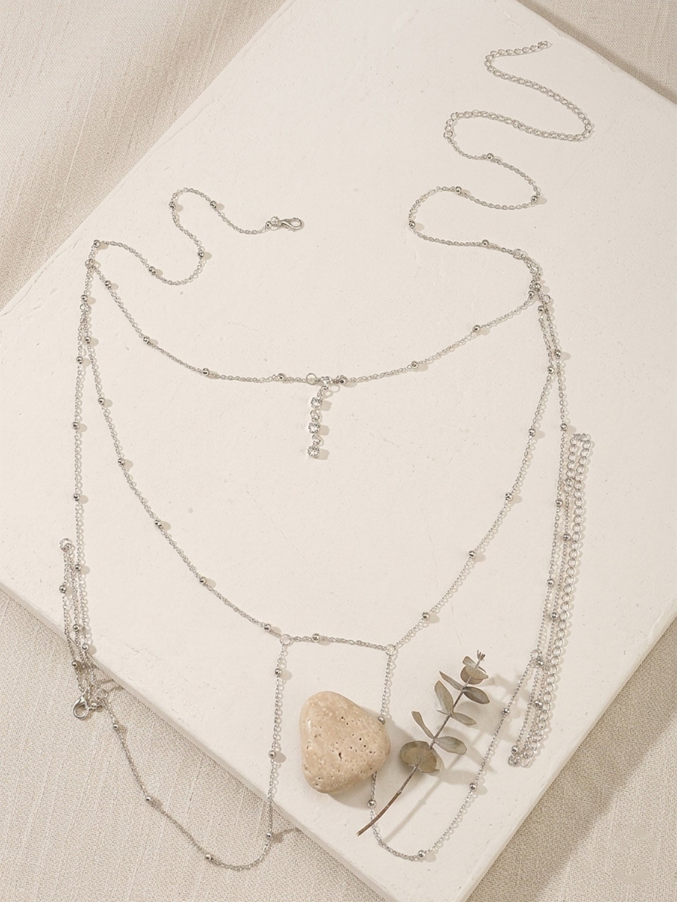 Silver-Tone Costume Body Chain with zinc-alloy details | BCN0202-01 | image 4