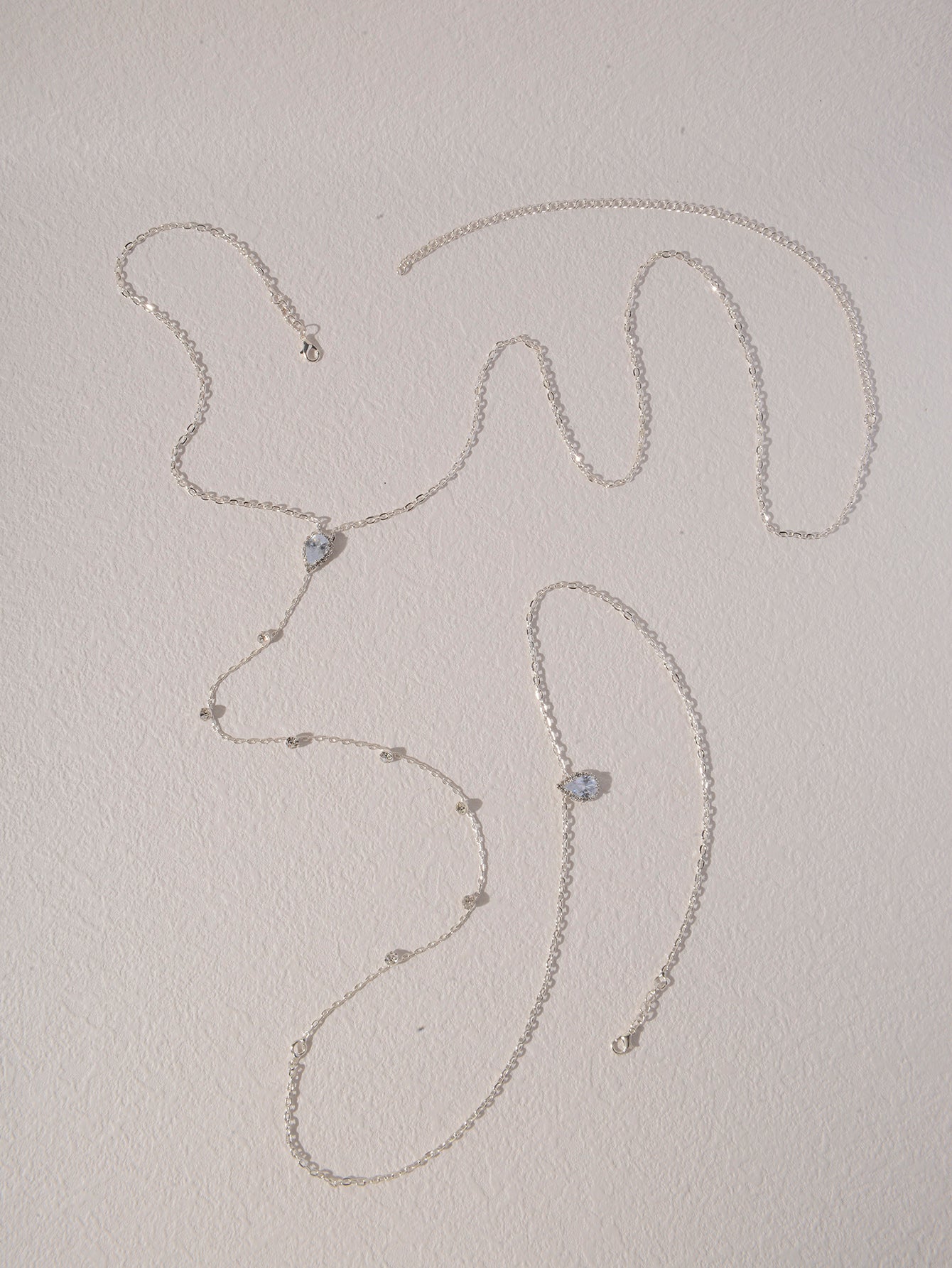Silver-Tone Crystal Body Chain with zinc-alloy details | BCN0397-02 | image 4