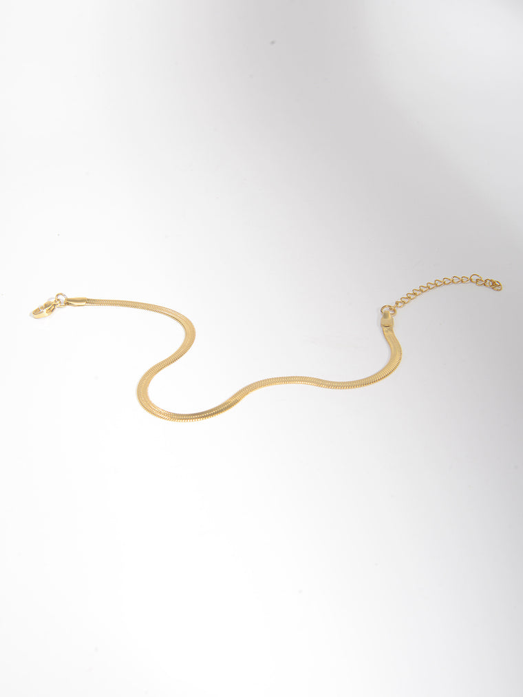 Stainless Steel Flat Chain Anklet with stainless steel details | JL7415-01 | image 4