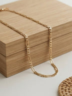 Gold-Tone Layered Chain Necklace with zinc-alloy hardware | NA465-01 | image 4