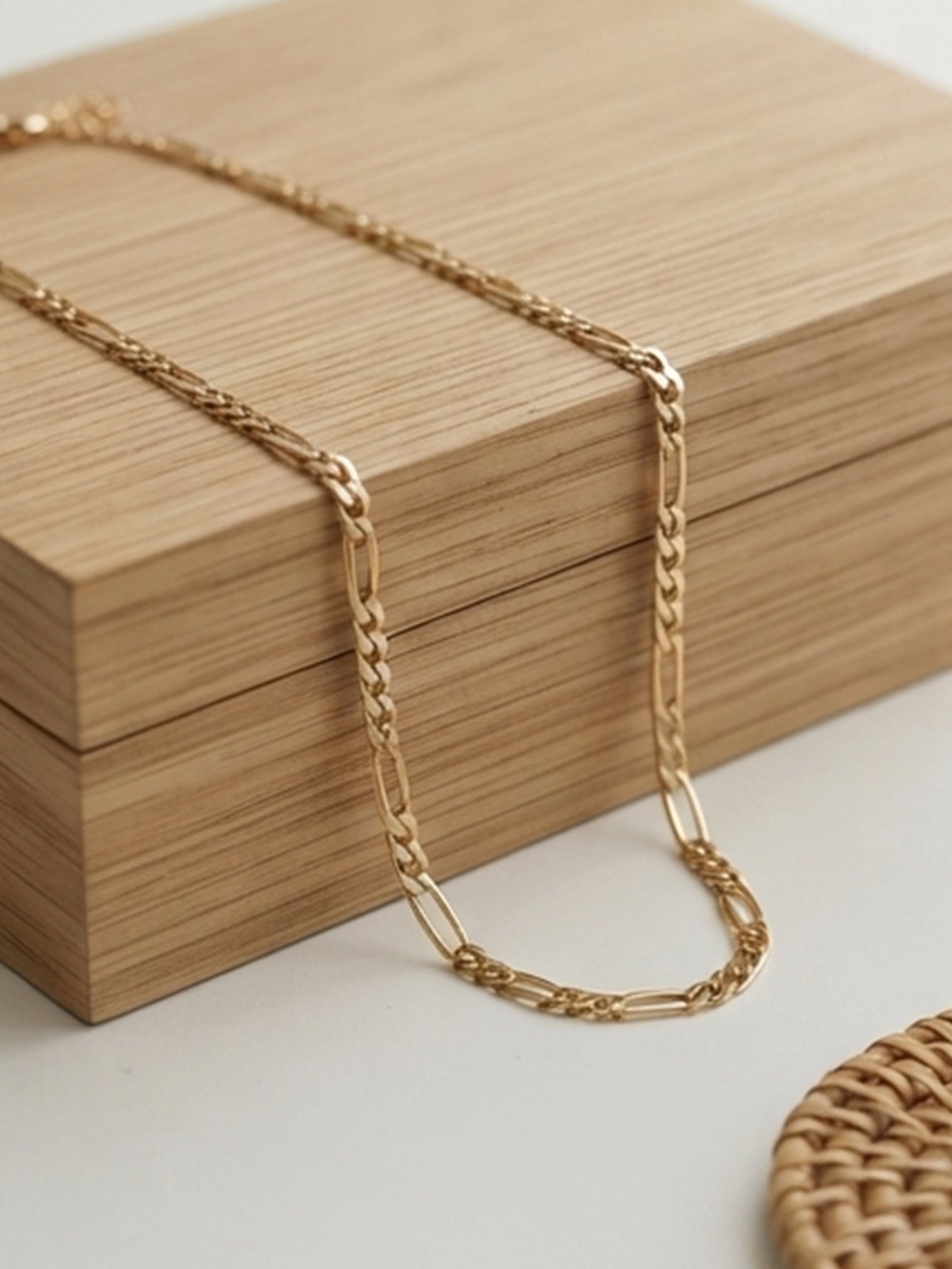 Gold-Tone Layered Chain Necklace with zinc-alloy hardware | NA465-01 | image 4