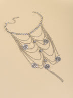 Silver-Tone Coin Layered Toe Anklet with zinc alloy details | JL7331-01 | image 4