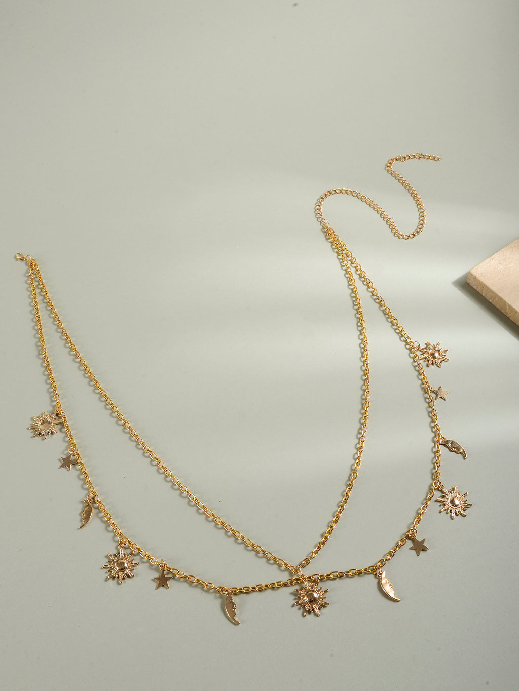 Gold-Tone Celestial Tassel Waist Chain with zinc-alloy details | BCN0248-01 | image 4