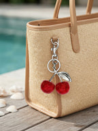 Red resin cherry keychain and bag charm | KCA084-02 | image 4
