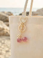 Pink cherry keychain and bag charm | KCA084-05 | image 4