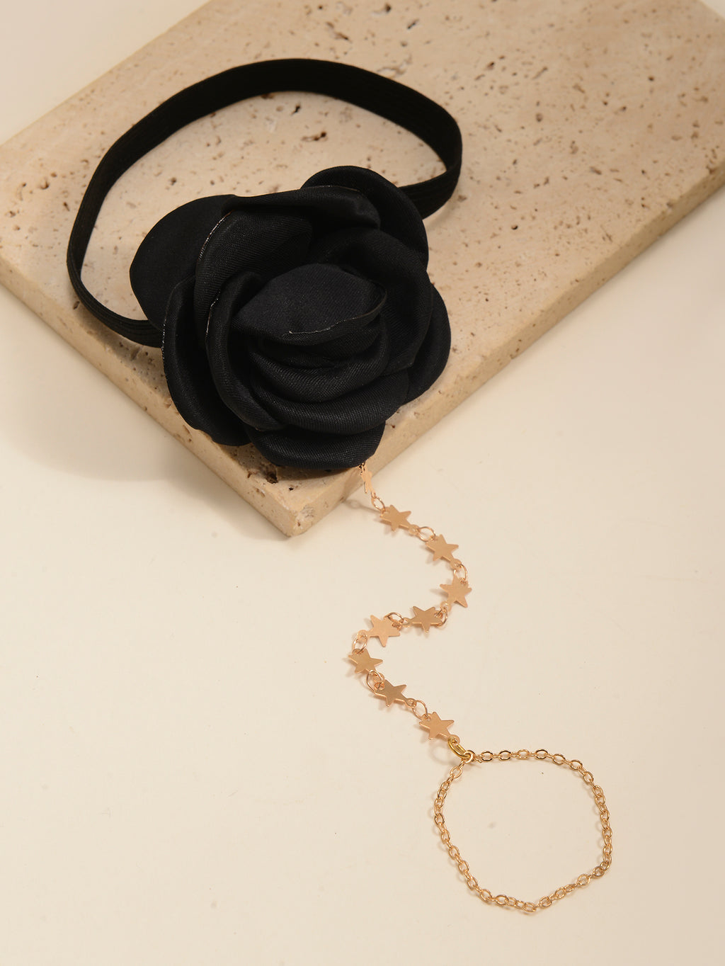 Black Flower Toe Anklet with zinc alloy details | JL7400-01 | image 4