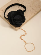Black Flower Toe Anklet with zinc alloy details | JL7400-01 | image 4