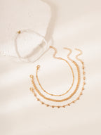Heart Seed Bead Anklet Set with zinc alloy details | JL7345-01 | image 4