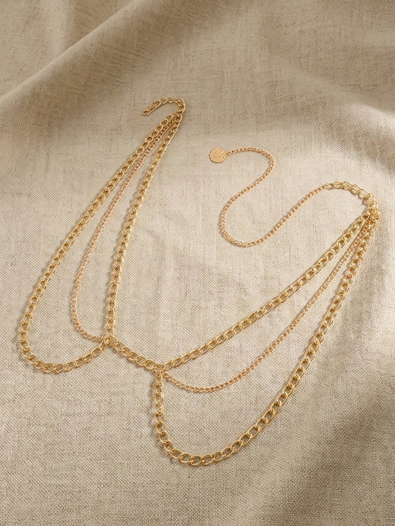 Gold-Tone Chunky Tassel Waist Chain with zinc-alloy details | BCN0239-01 | image 4