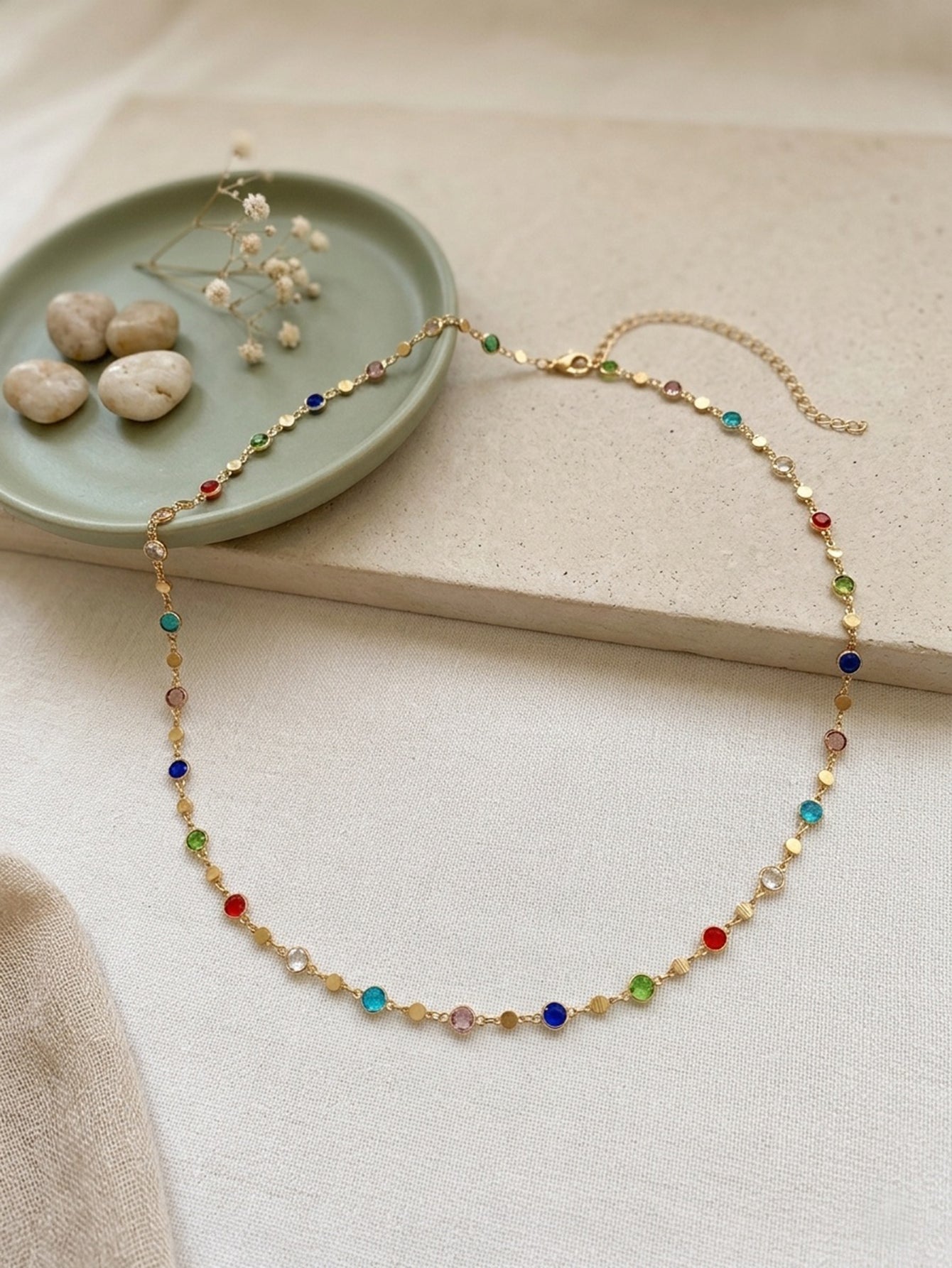 Multicolor Crystal Waist Chain with iron details | BCN0830-01 | image 4