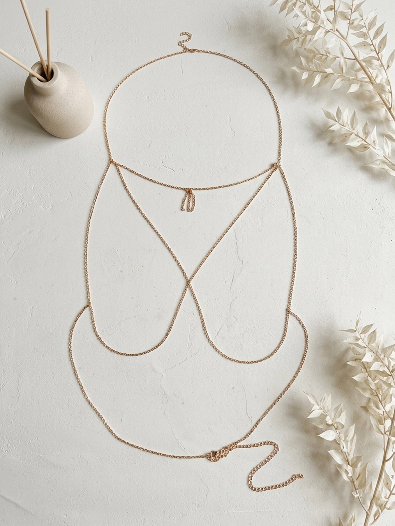 Gold-Tone Costume Body Chain with zinc-alloy details | BCN0205-01 | image 4