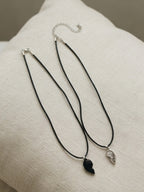 Magnetic Heart Couple Necklace Set with magnetic closures | NA445-02 | image 4