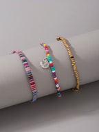 Shell Charm Cord Anklet Set with plastic details | JL7306-01 | image 4