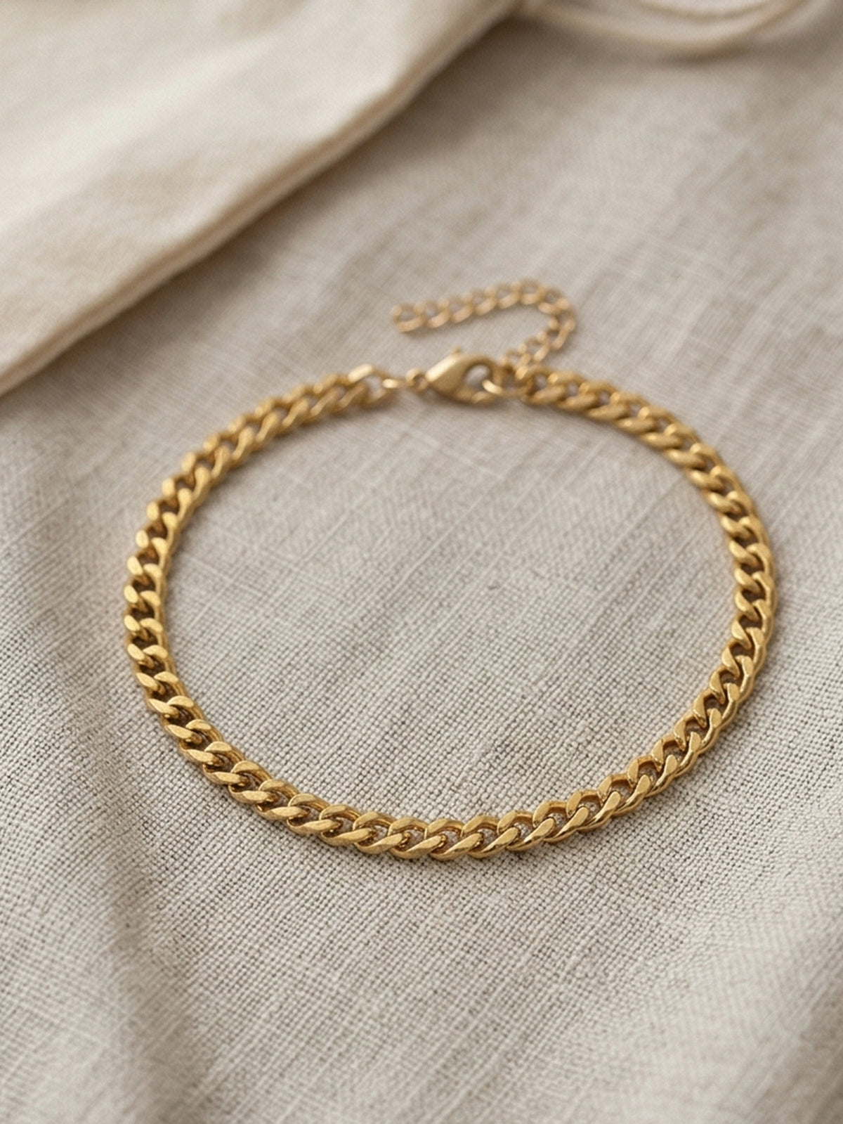 Chunky Cuban Chain Anklet with stainless steel details | JL7422-01 | image 4