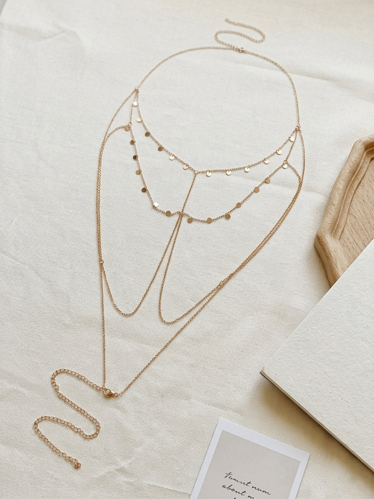 Gold-Tone Costume Body Chain with zinc-alloy details | BCN0201-01 | image 4